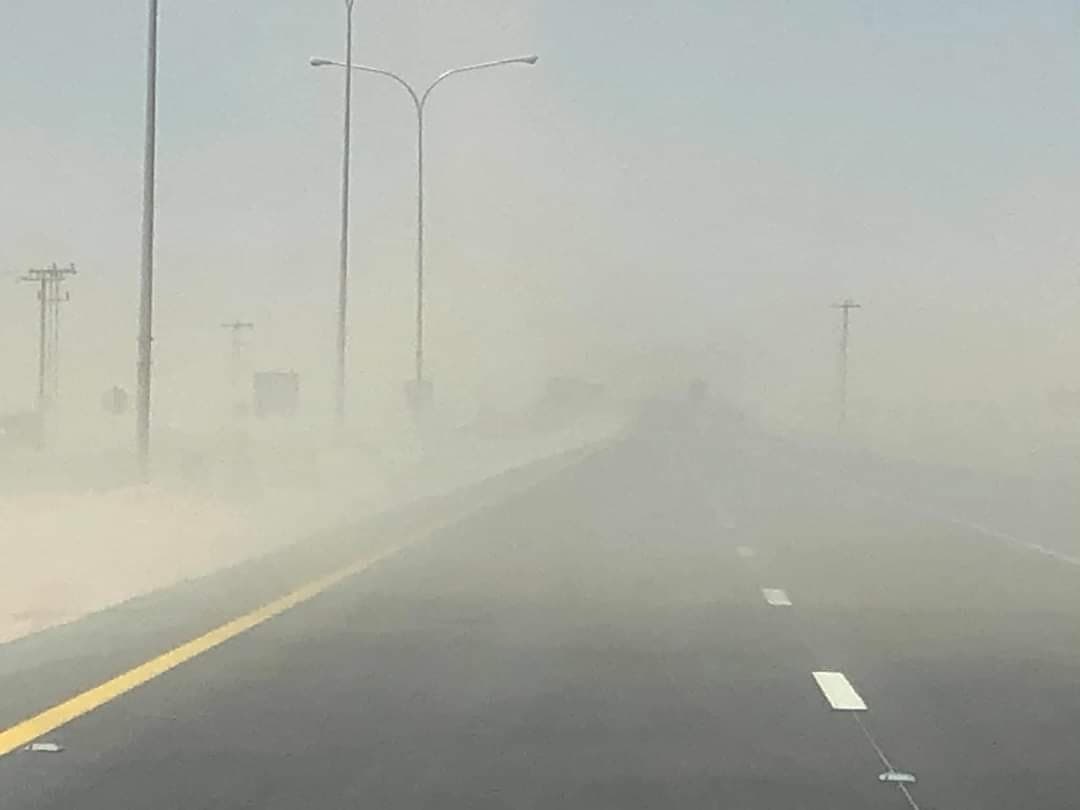 Dust reduces visibility in eastern Al-Ruwaished