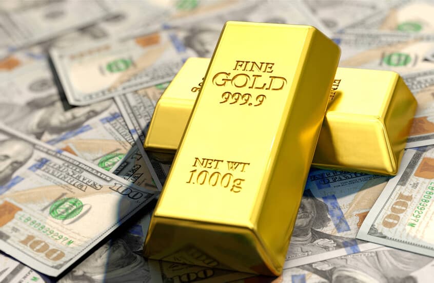 تراجع الذهب مقابل الدولار