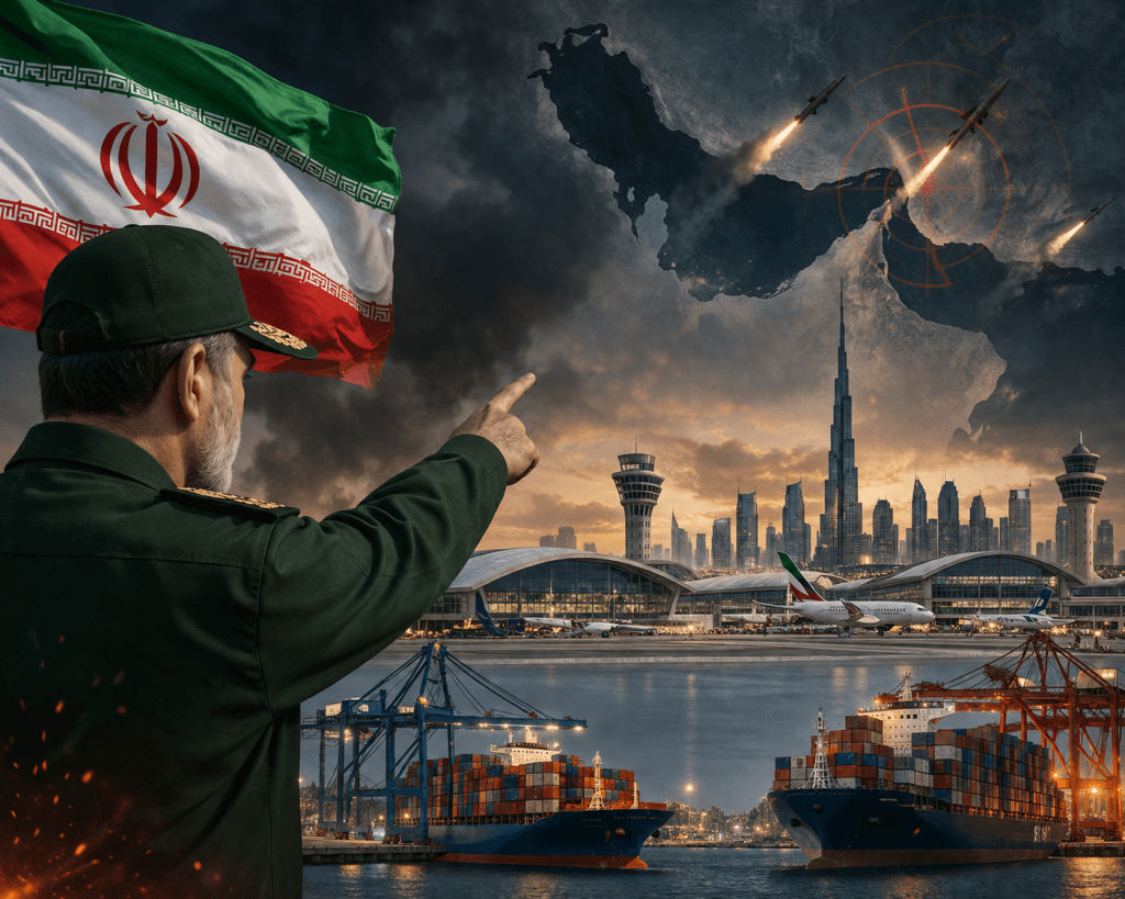 إنهاء عمليات مطارات وموانئ دبي وأبوظبي عند استهداف البنية التحتية الإيرانية