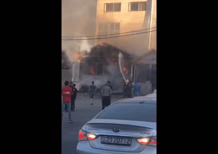 Ajloun vegetable market fire