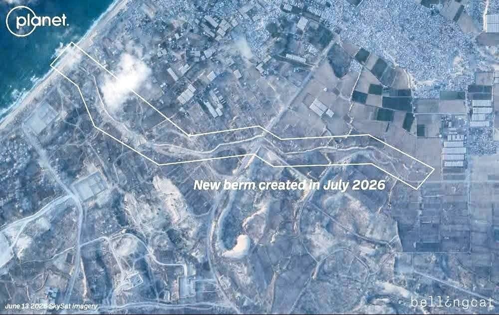 حاجز ترابي جديد بين رفح وخانيونس