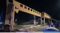 Pedestrian bridge at Jaber border removed after truck crash
