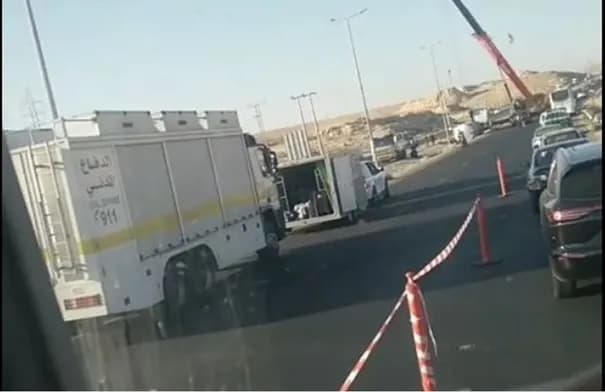 Desert Highway Gas Tanker Explosion