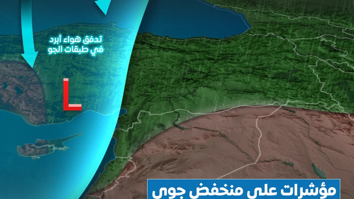 Low-pressure system impacts northern Levant
