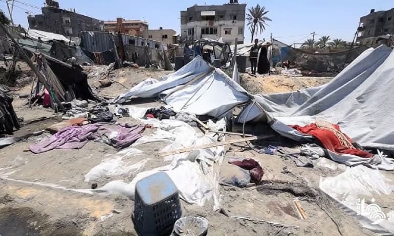 استهداف خيمة يخلف شهيدا و5 إصابات في خانيونس