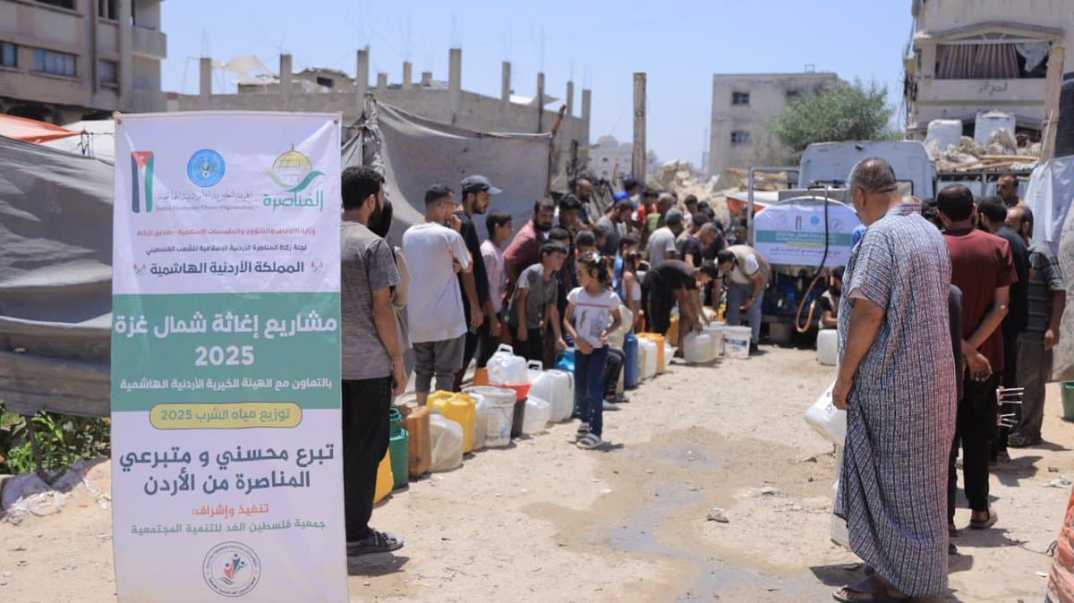 الخيرية الهاشمية توفر مياه لغزة