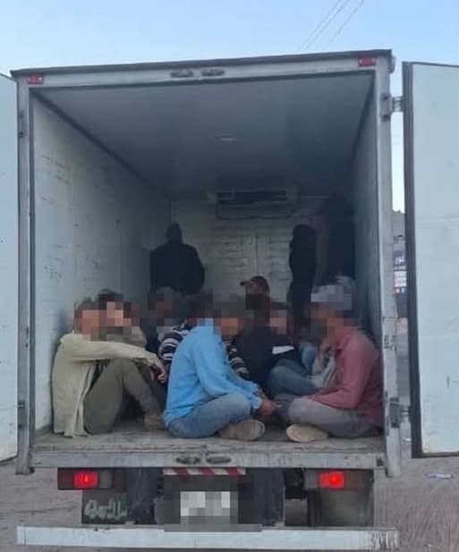 Freight vehicle found carrying 26 passengers