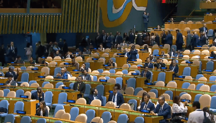 Delegations exit UN hall as Netanyahu starts speaking