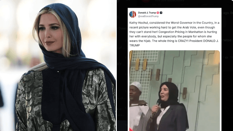Activists reference Ivanka in hijab after Trump attack