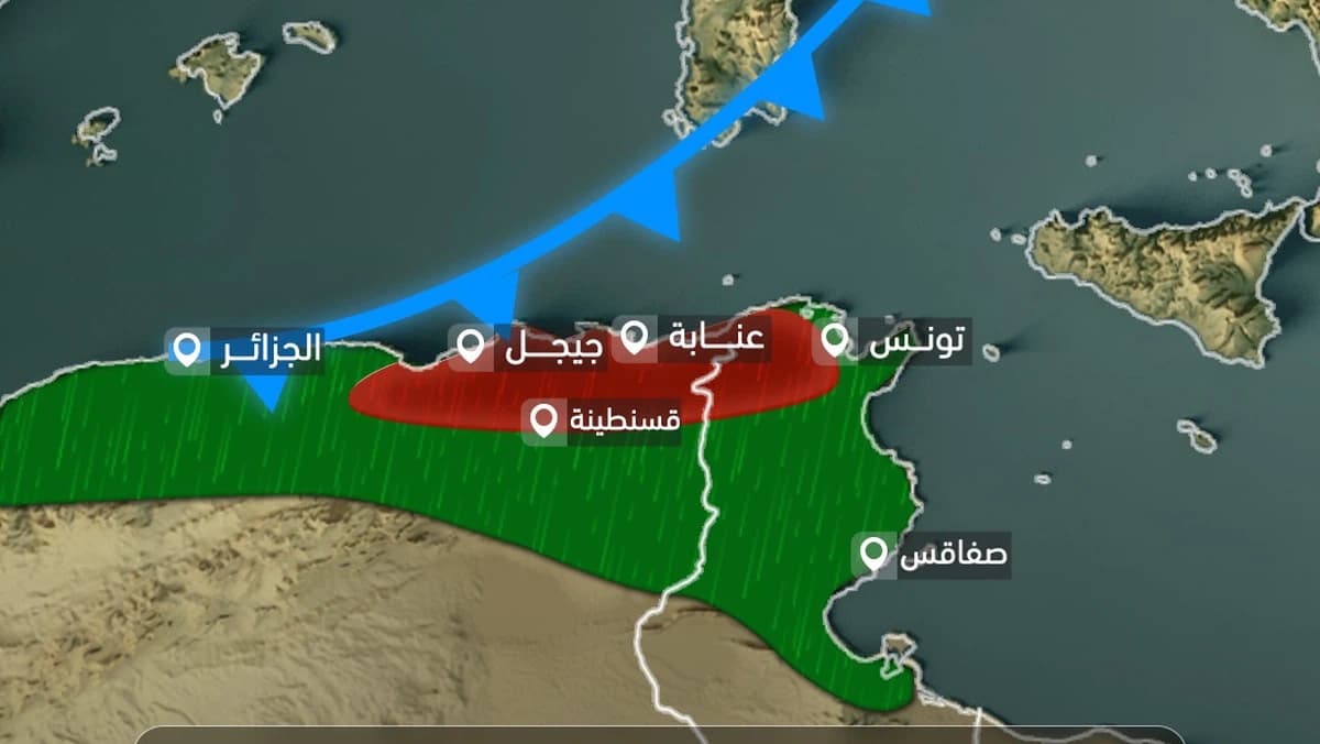 منخفض جوي وجبهة هوائية تضرب 3 دول عربية