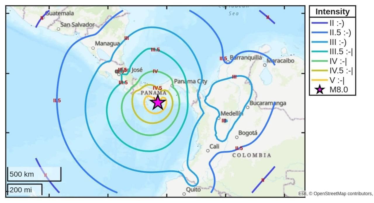 Magnitude 7.6 quake hits Panama