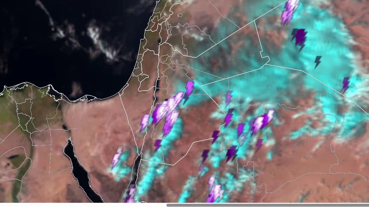 Forecasted thunderstorms and impacted zones
