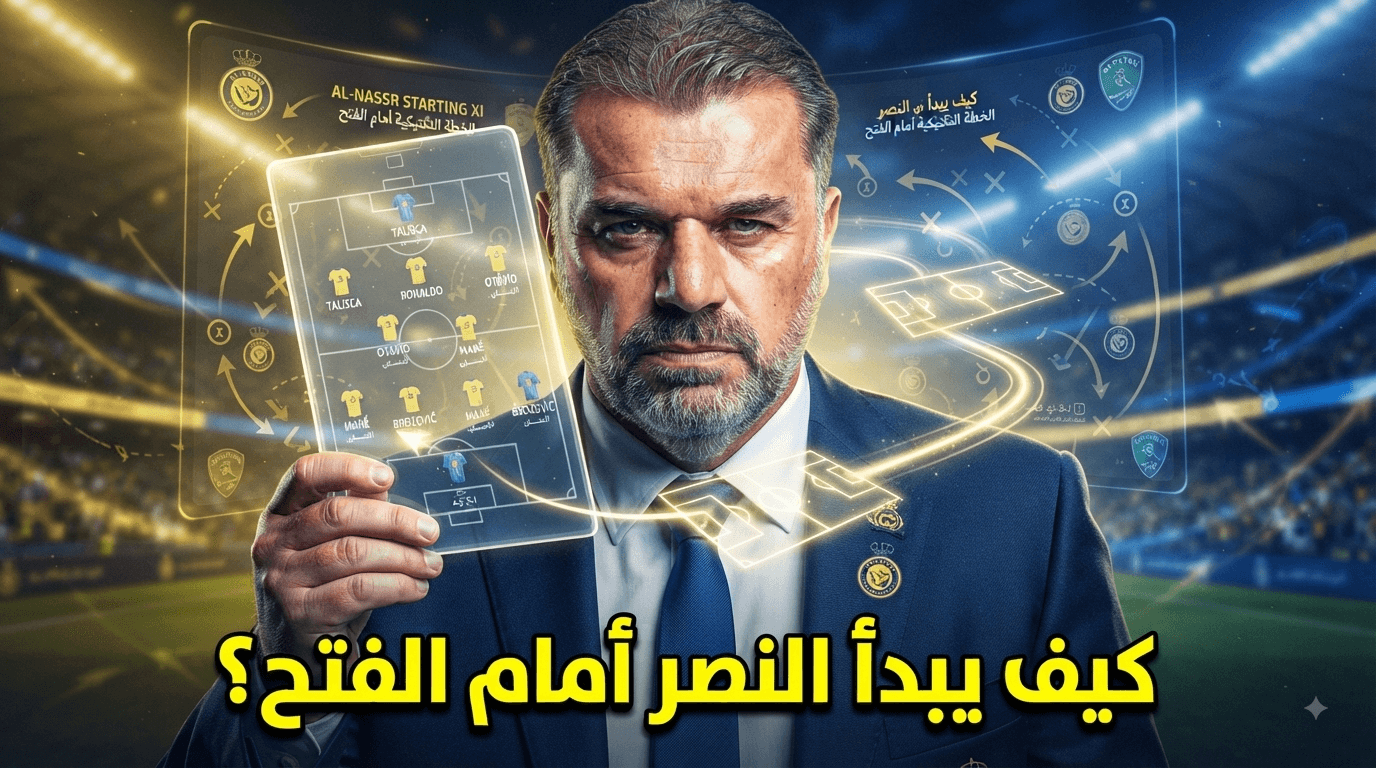 تشكيلة النصر لمواجهة الفتح في الافتتاح
