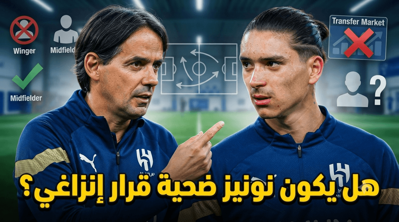 إنزاغي يعدل مركز نونيز بعد فشل صفقة إندياي