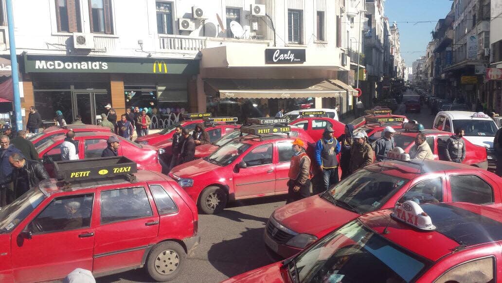 Casablanca taxi drivers demand diesel support
