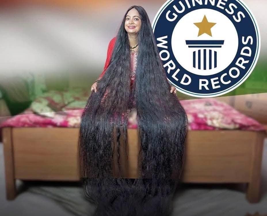 Indian woman sets record with 2.7m hair