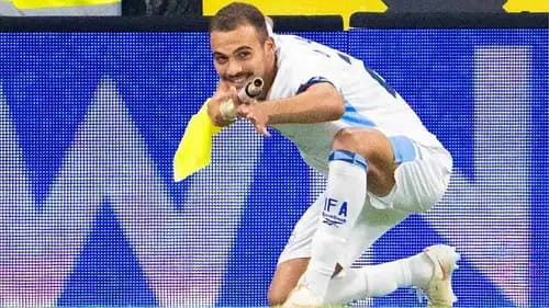 Israeli striker red-carded after celebration