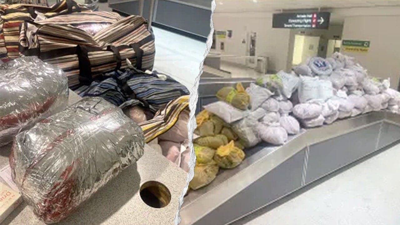 ضباط الجمارك يوقفون 850 رطلاً من القات داخل حقائب