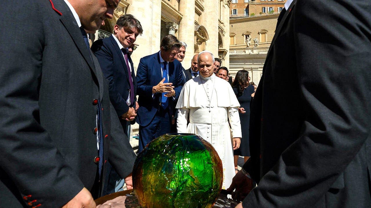 Pope Leo XIV receives symbolic sphere for AI dignity effort