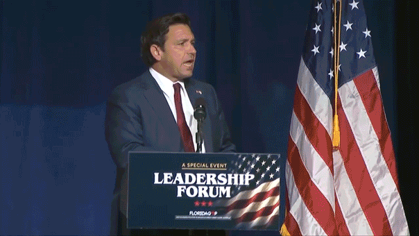 DeSantis confronts protester over Soros