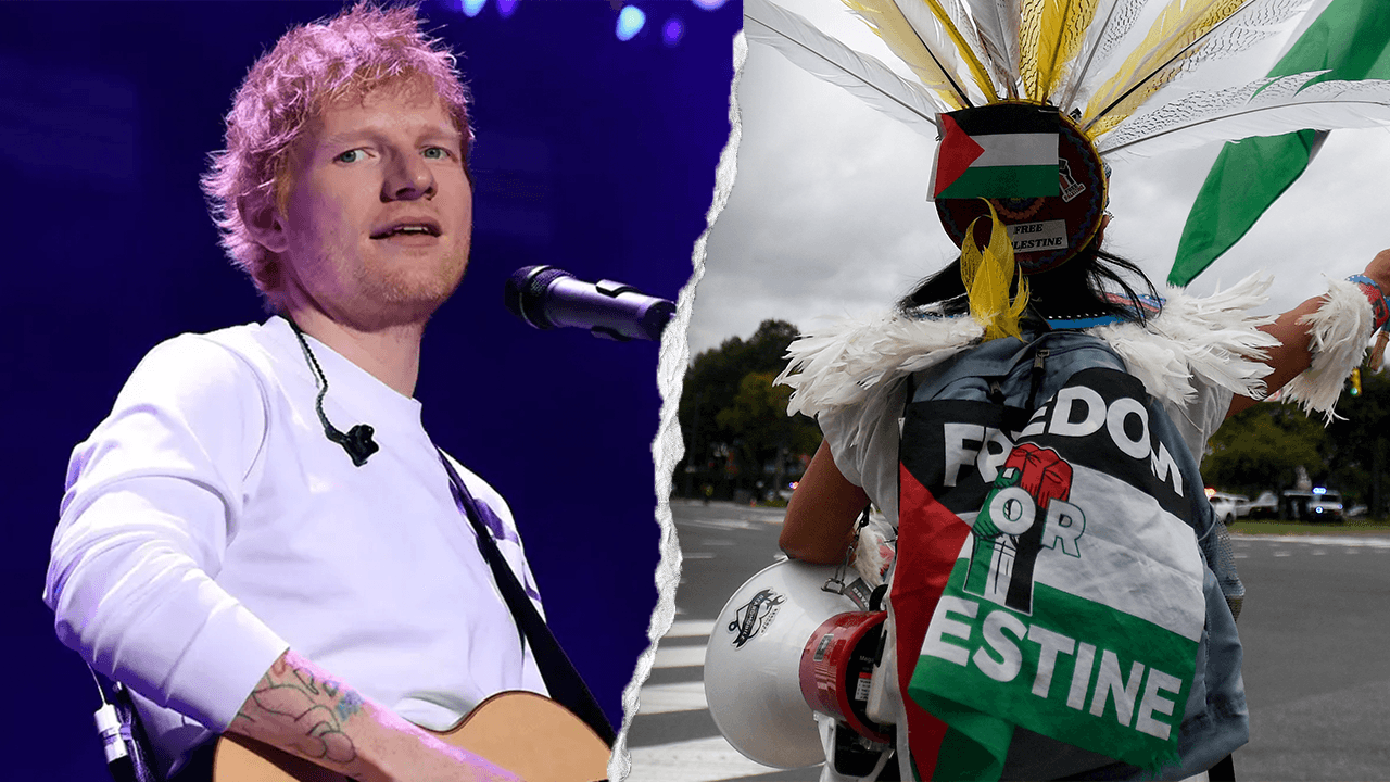 Pro-Palestinian protesters target Ed Sheeran show