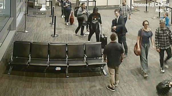 FBI agents confront Swalwell at airport