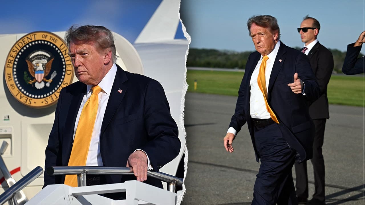 Trump shows darker hair online rumors
