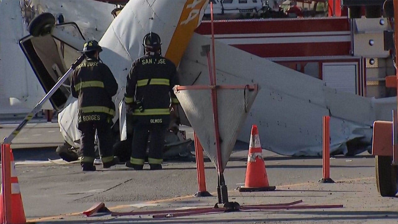 Small plane crashes on San Jose highway injuring three