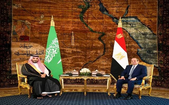 ولي العهد السعودي يوجه شكر للسيسي بعد مغادرته القاهرة