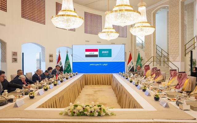 Saudi Arabia and Iraq hold official meeting to discuss bilateral relations and regional developments