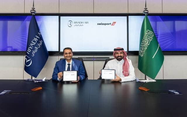 طيران الرياض يتعاقد مع سويسبورت