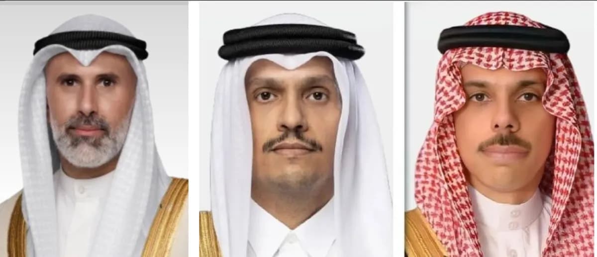 وزراء خارجية السعودية وقطر والكويت يناقشون تطورات التصعيد العسكري بين أمريكا وإيران