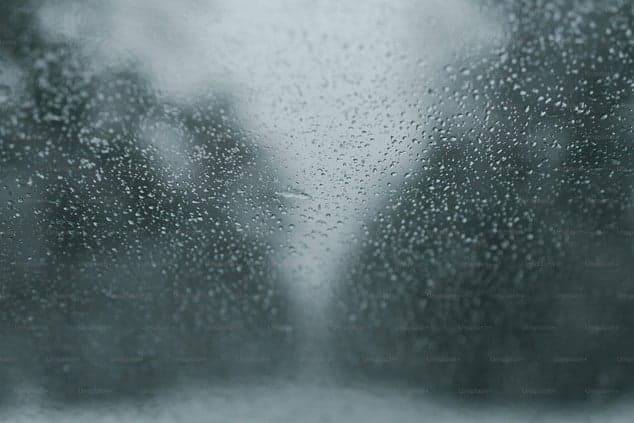Low-pressure system brings scattered rain