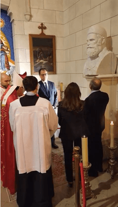 Patriarch Houayek statue unveiled at Our Lady of Lebanon Cathedral