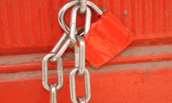 Restaurant seals secured with red wax in this area