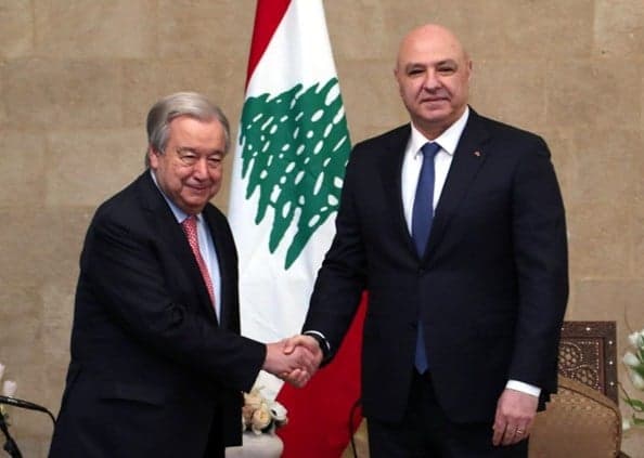 President Aoun congratulates Guterres on UN Day