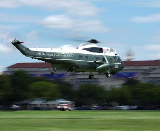Military plane with Trump nearly collides with passenger jet