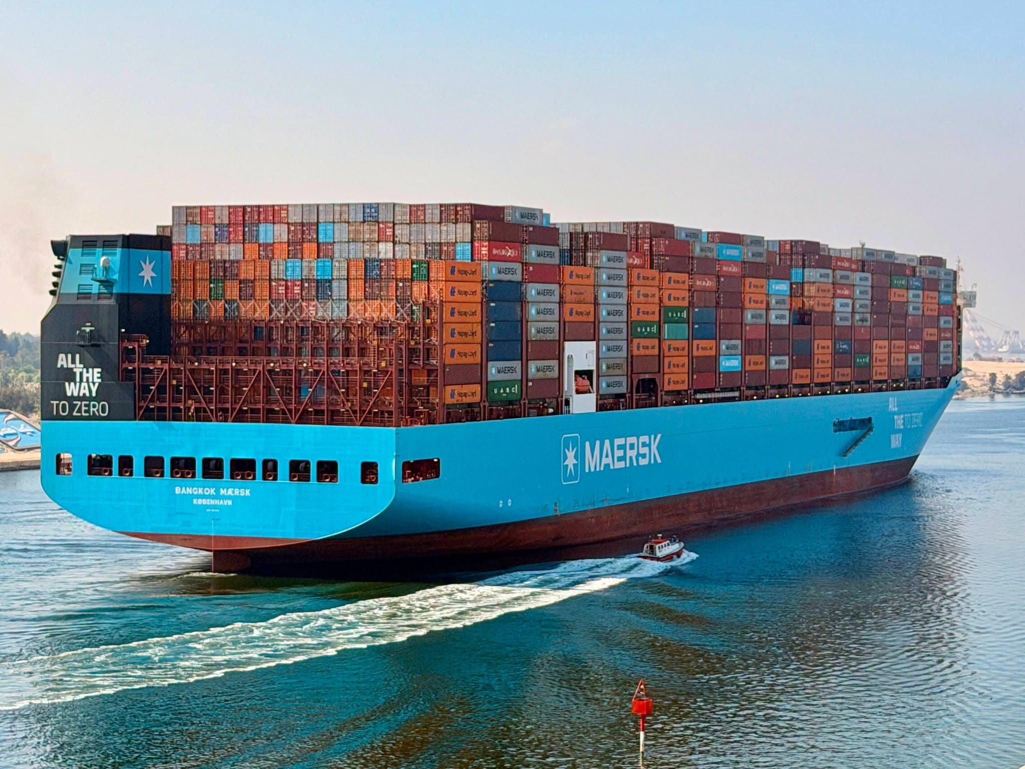 Osama Rabea Team: First BANGKOK MAERSK transit at Suez