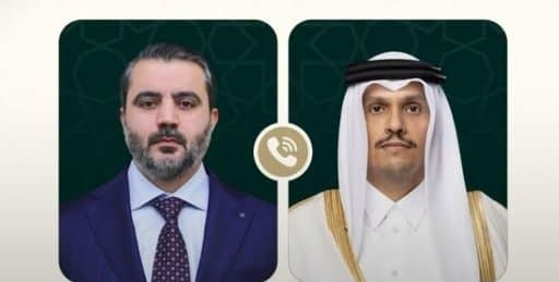 الشيباني يناقش مع قطر دعم إعادة الإعمار في سوريا