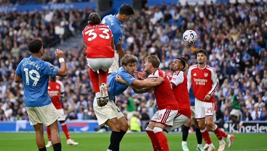 Brighton beats Arsenal 3-0 in EPL