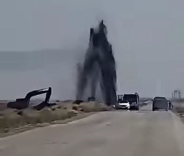 Fuel pipeline explosion in Tell Hammis