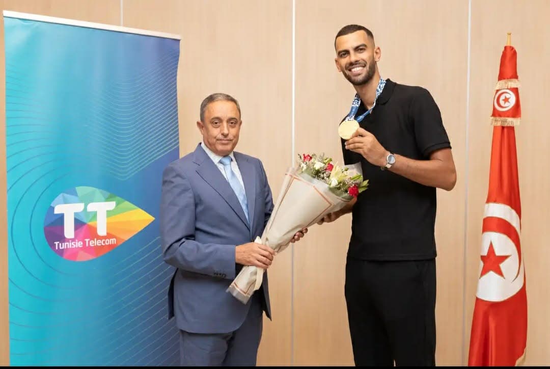 Tunisie Télécom honors Olympian Firas Al-Qatousi