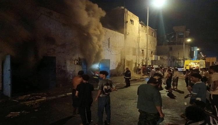 Aden Food Warehouse Fire Extinguished