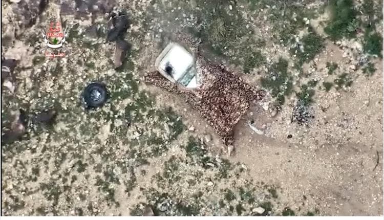 Houthis' Vehicle Destroyed in Al Bayda
