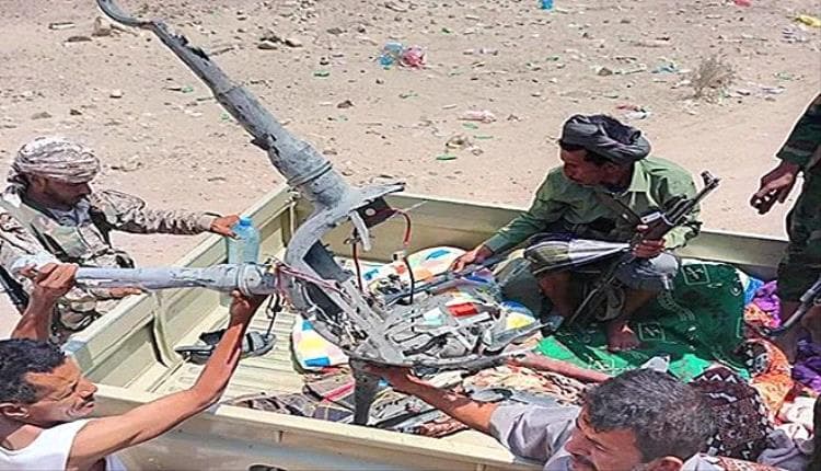 دفاع شبوة يُسقط طائرة مسيّرة في بيحان