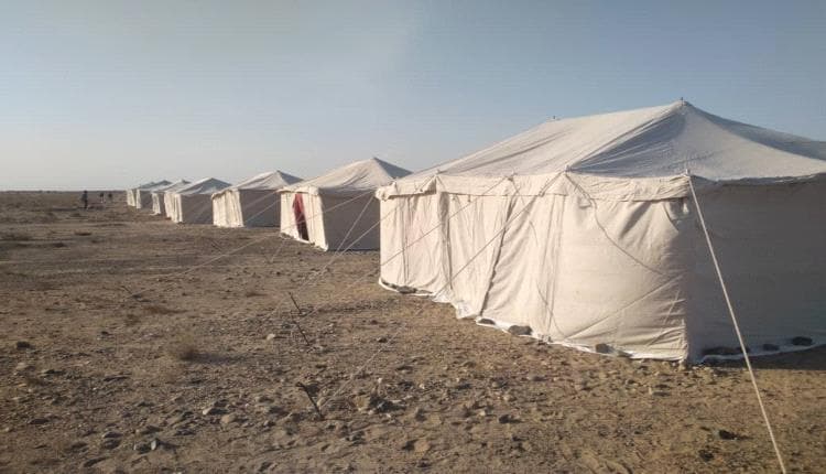 عدن تدشن خياما للنازحين غرب المدينة