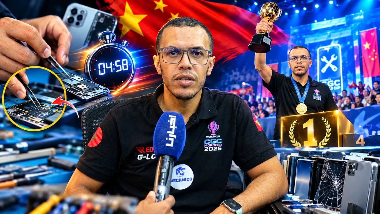 مغربي يتوج في مسابقة تصليح الهواتف بالصين