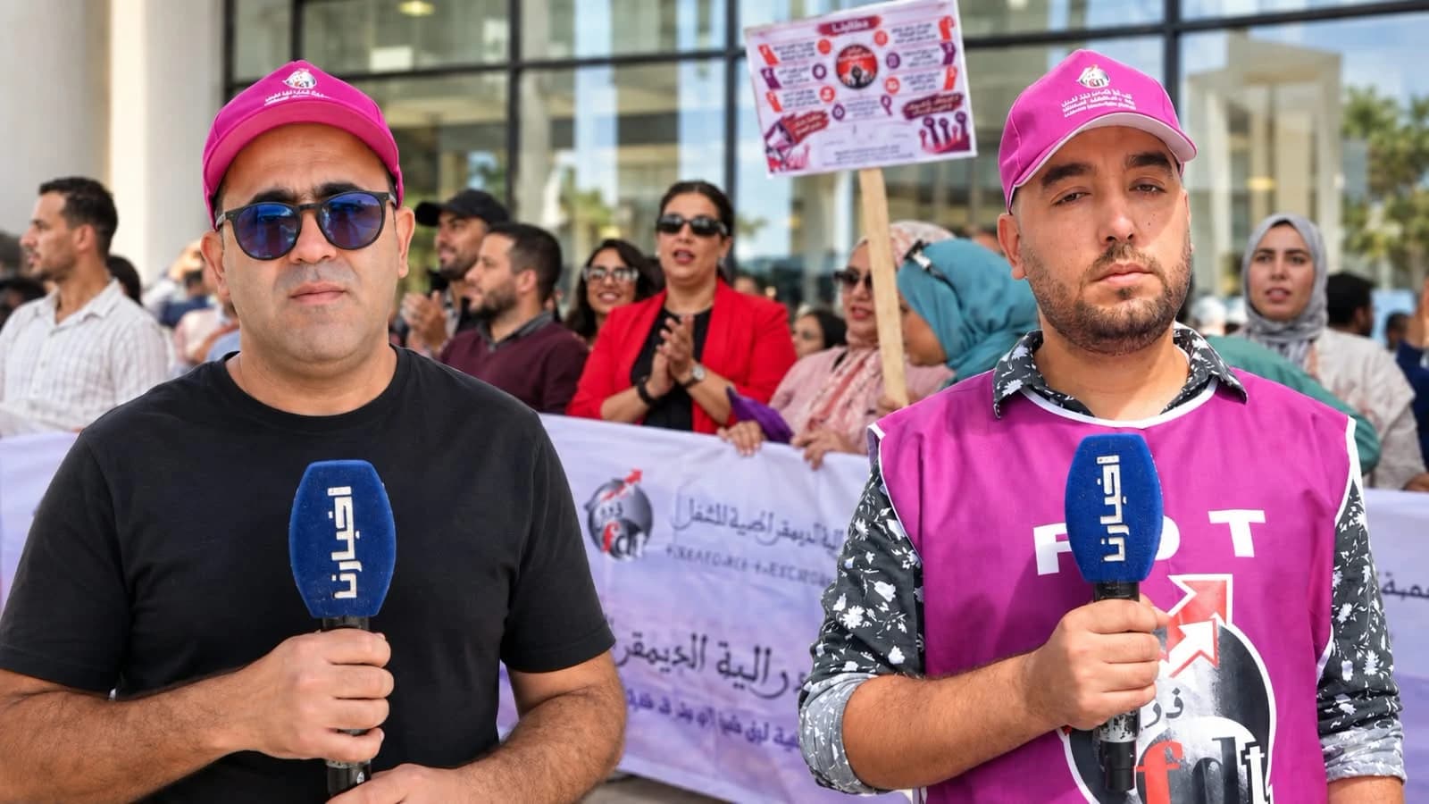 احتجاج عمال الصحة في طنجة