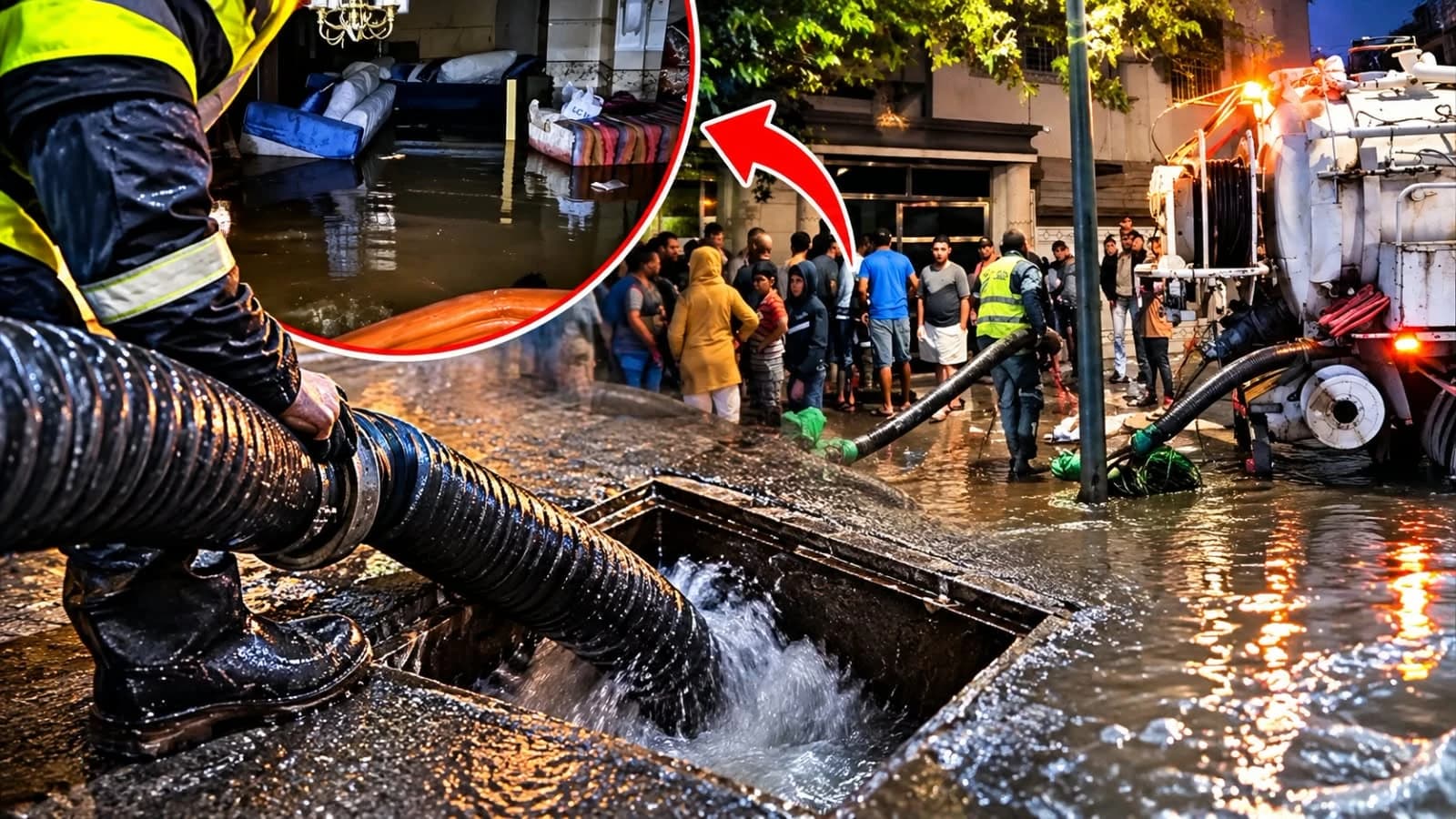 Rainwater floods home in Oujda rescue underway
