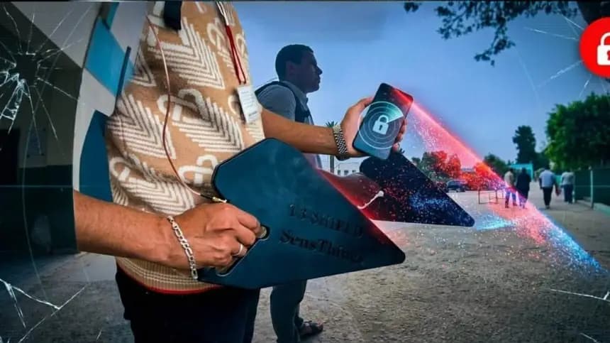 تشغيل آلة كشف الغش بمدرسة وزان